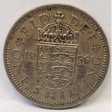 GREAT BRITAIN UK 1956 . ONE 1 SHILLING
